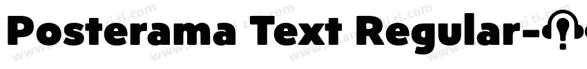 Posterama Text Regular字体转换